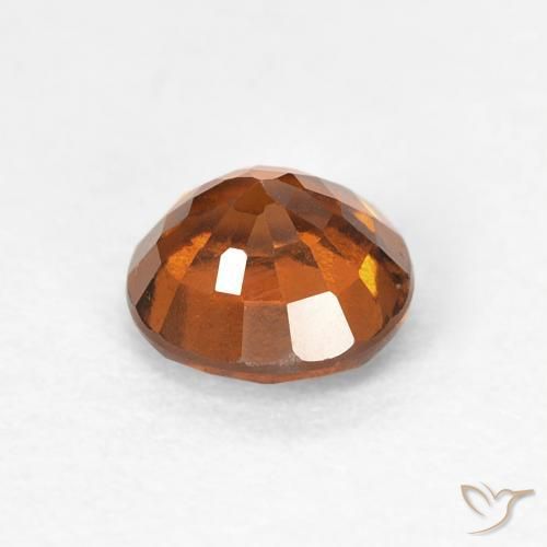 Granato hessonite Medium Dark-Orange naturale da 0.94 ct, Rotondo, VVS-VS