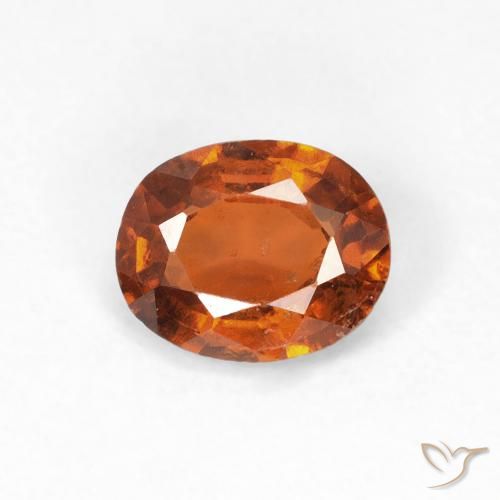 0.92ct Naturale Medium Dark-Orange Granato hessonite, Ovale, VS