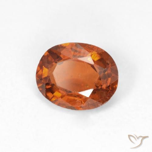 Granato hessonite Medium Dark-Orange naturale da 0.92 ct, Ovale, VS