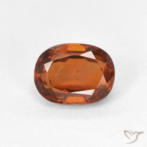 1.25ct Naturale Medium Dark-Orange Granato hessonite, Ovale, VS