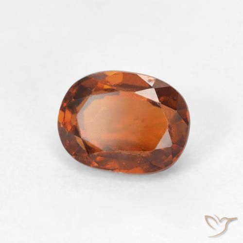 Granato hessonite Medium Dark-Orange naturale da 1.25 ct, Ovale, VS
