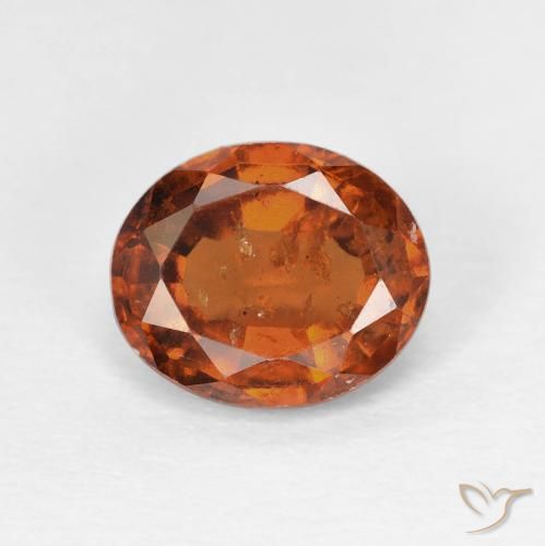 2.12ct Naturale Arancione scuro Granato hessonite, Ovale, VS