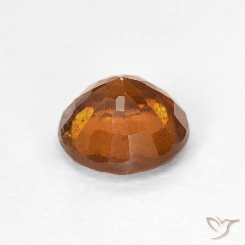 Granato hessonite Arancione scuro naturale da 0.94 ct, Rotondo, VS