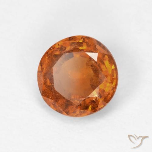 Granato hessonite Medium Dark-Orange naturale da 0.83 ct, Rotondo, VS