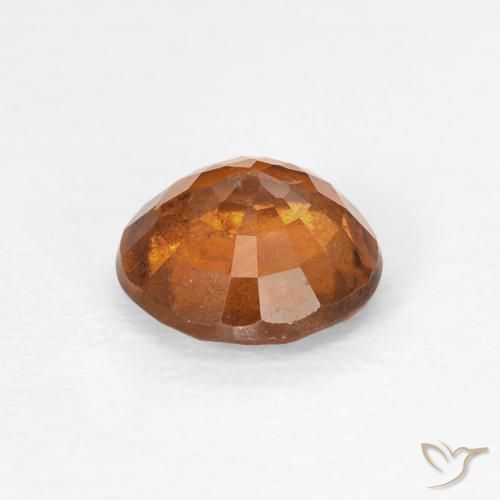Granato hessonite Medium Dark-Orange naturale da 0.83 ct, Rotondo, VS