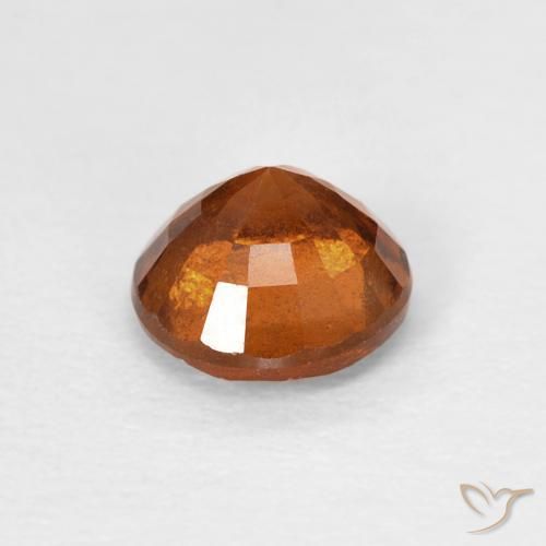 Granato hessonite Medium Dark-Orange naturale da 0.85 ct, Rotondo, VS