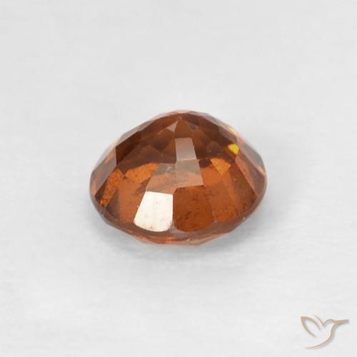 Granato hessonite Medium Dark-Orange naturale da 0.85 ct, Rotondo, VS