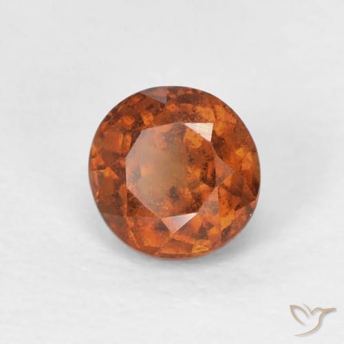 Granato hessonite Arancione scuro naturale da 0.91 ct, Rotondo, VS