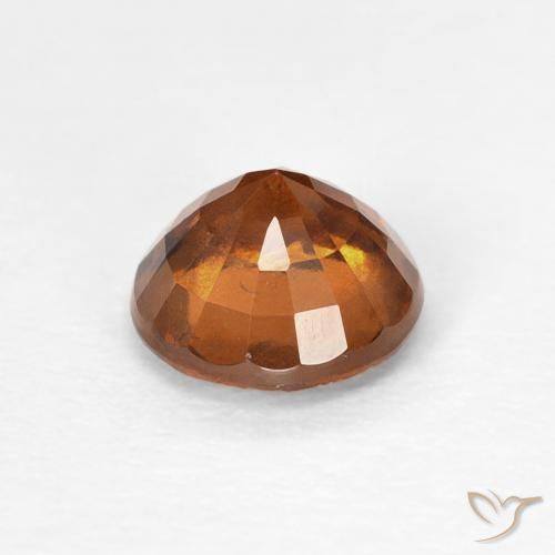 Granato hessonite Arancione scuro naturale da 0.91 ct, Rotondo, VS