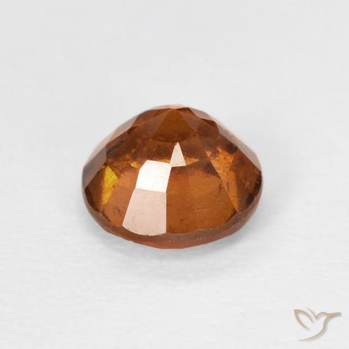Granato hessonite Arancione scuro naturale da 0.95 ct, Rotondo, VS