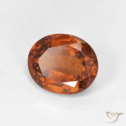 Granato hessonite Arancione scuro naturale da 1.60 ct, Ovale, VS
