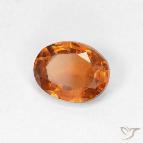Granato hessonite Arancione scuro naturale da 0.95 ct, Ovale, VS