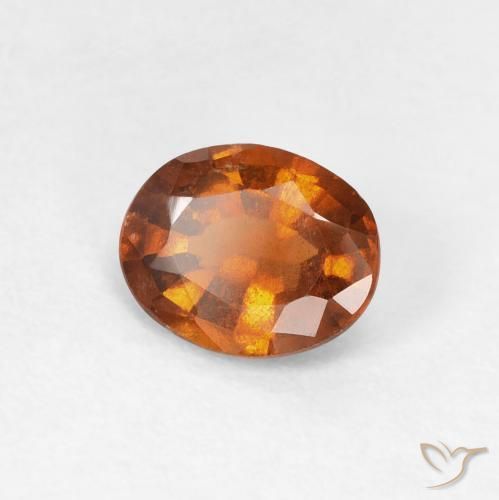 Granato hessonite Arancione scuro naturale da 1.06 ct, Ovale, VS