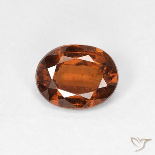 1.23ct Naturale Arancione scuro Granato hessonite, Ovale, VS