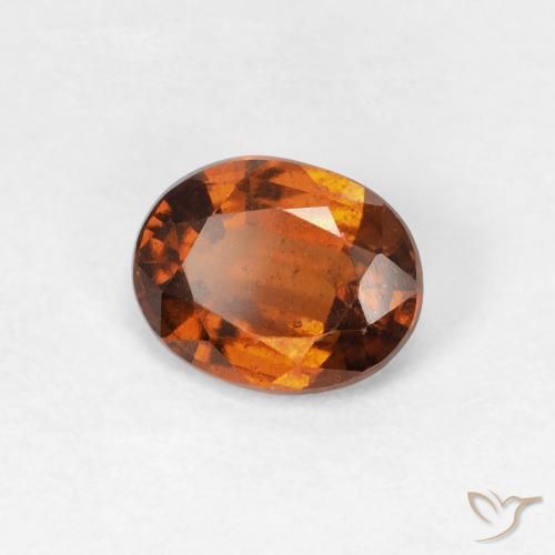 Granato hessonite Arancione scuro naturale da 1.23 ct, Ovale, VS