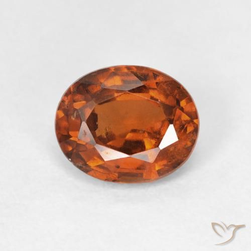 1.74ct Naturale Arancione scuro Granato hessonite, Ovale, VS