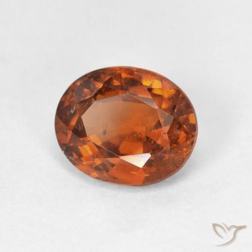 Granato hessonite Arancione scuro naturale da 1.74 ct, Ovale, VS