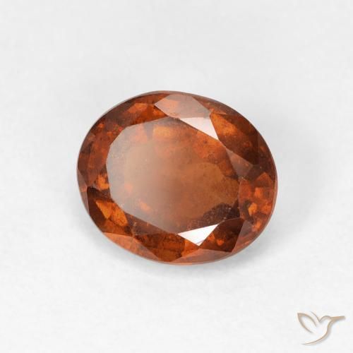 Granato hessonite Arancione scuro naturale da 1.65 ct, Ovale, VS