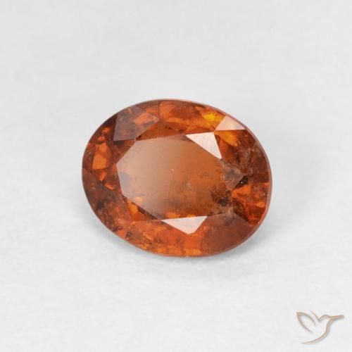Granato hessonite Medium Dark-Orange naturale da 1.39 ct, Ovale, VS