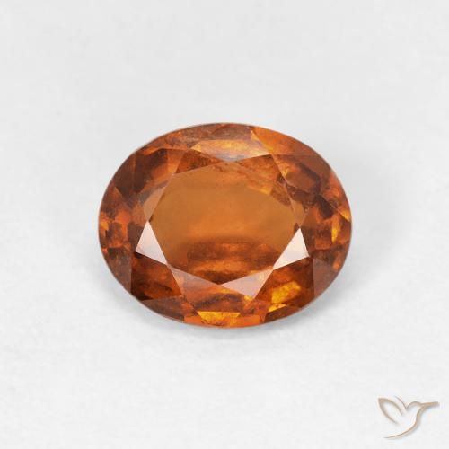 1.48ct Naturale Arancione scuro Granato hessonite, Ovale, VS