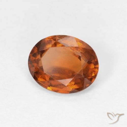 Granato hessonite Arancione scuro naturale da 1.48 ct, Ovale, VS