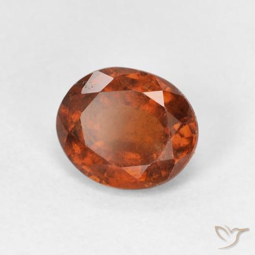 Granato hessonite Arancione scuro naturale da 1.71 ct, Ovale, VS