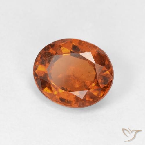 Granato hessonite Medium Dark-Orange naturale da 1.56 ct, Ovale, VS