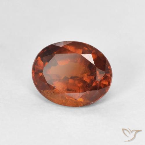 Granato hessonite Arancione scuro naturale da 1.64 ct, Ovale, VS