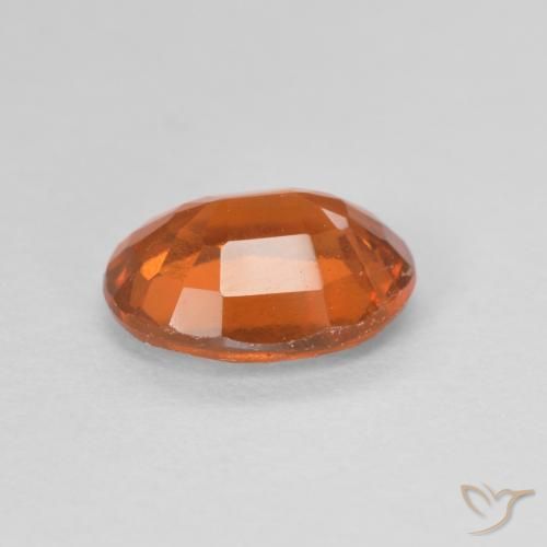 Granato hessonite Arancione scuro naturale da 1.74 ct, Ovale, VVS-VS