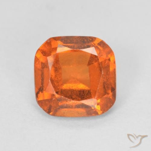 1.27ct Naturale Arancio Medio Granato hessonite, Cuscino, VVS-VS