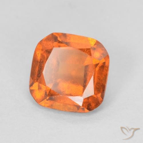 Granato hessonite Arancio Medio naturale da 1.27 ct, Cuscino, VVS-VS