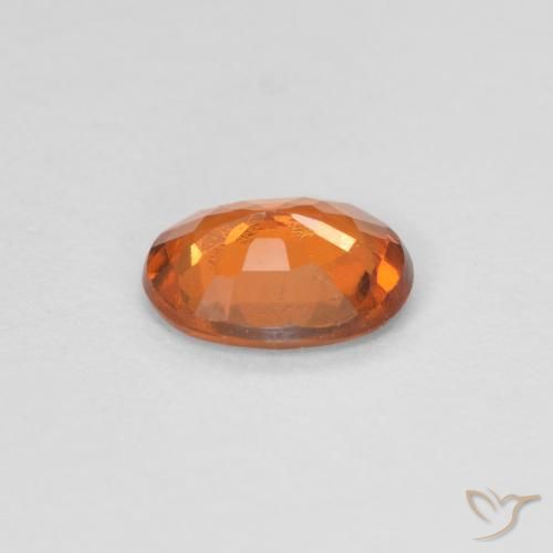 Granato hessonite Arancione scuro naturale da 0.82 ct, Ovale, VVS-VS