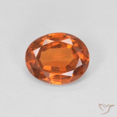 1.28ct Naturale Arancio Medio Granato hessonite, Ovale, VVS-VS