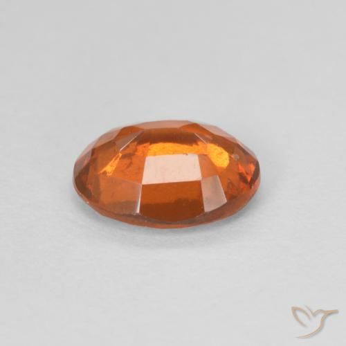 Granato hessonite Arancio Medio naturale da 1.28 ct, Ovale, VVS-VS
