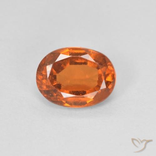 1.05ct Naturale Arancio Medio Granato hessonite, Ovale, VVS-VS