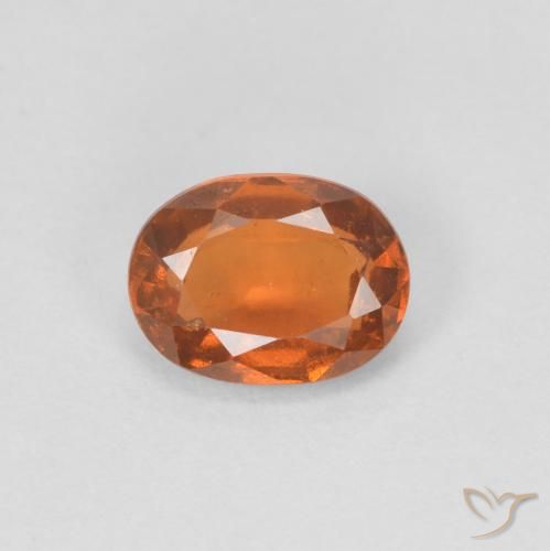 0.96ct Naturale Medium Dark-Orange Granato hessonite, Ovale, VVS-VS