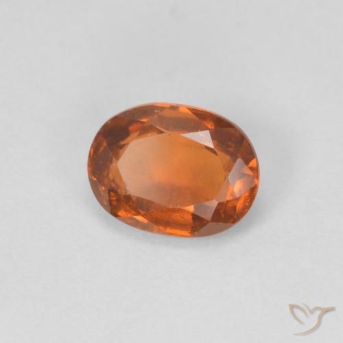 Granato hessonite Medium Dark-Orange naturale da 0.96 ct, Ovale, VVS-VS
