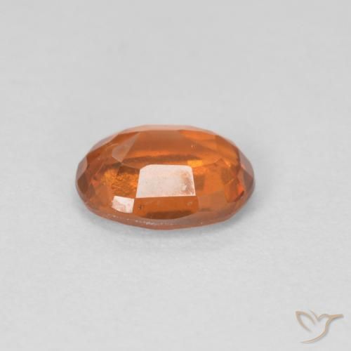 Granato hessonite Medium Dark-Orange naturale da 0.96 ct, Ovale, VVS-VS