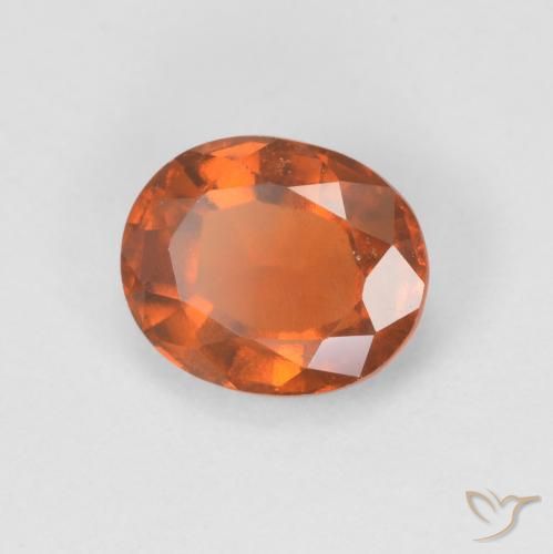 Granato hessonite Arancione rossastra naturale da 1.43 ct, Ovale, VVS-VS