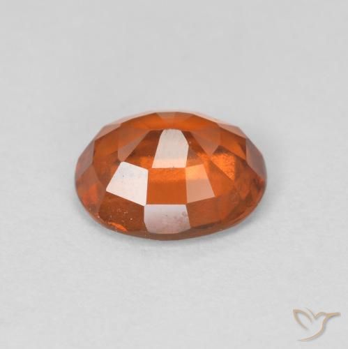 Granato hessonite Arancione rossastra naturale da 1.43 ct, Ovale, VVS-VS