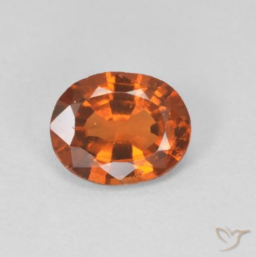 1.08ct Naturale Medium Dark-Orange Granato hessonite, Ovale, VVS-VS