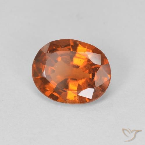 Granato hessonite Medium Dark-Orange naturale da 1.08 ct, Ovale, VVS-VS
