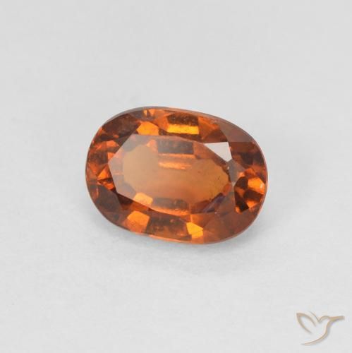 Granato hessonite Arancione scuro naturale da 1.10 ct, Ovale, VVS-VS
