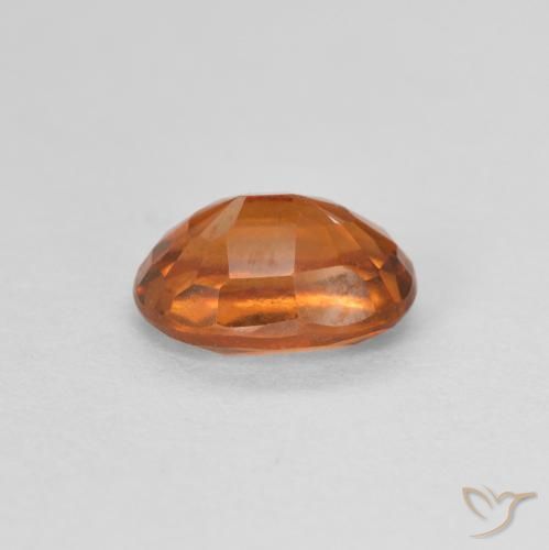 Granato hessonite Arancione scuro naturale da 1.10 ct, Ovale, VVS-VS