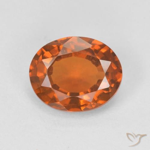 1.67ct Naturale Medium Dark-Orange Granato hessonite, Ovale, VVS-VS