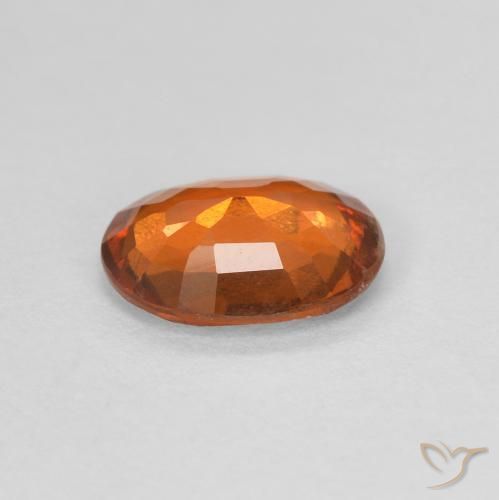 Granato hessonite Arancione scuro naturale da 1.10 ct, Ovale, VVS-VS