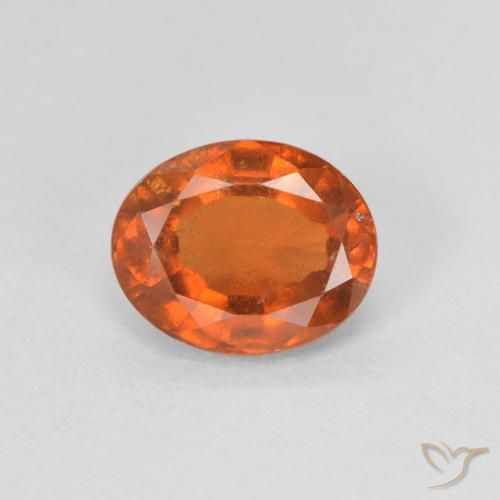 1.16ct Naturale Arancio Medio Granato hessonite, Ovale, VVS-VS