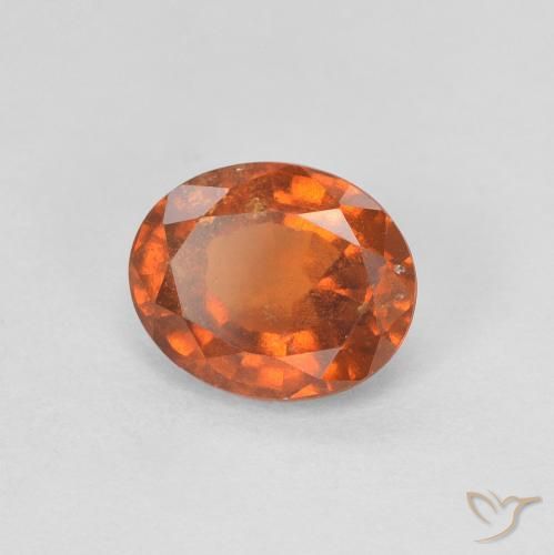 Granato hessonite Arancio Medio naturale da 1.16 ct, Ovale, VVS-VS