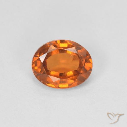 0.92ct Naturale Arancio Medio Granato hessonite, Ovale, VVS-VS