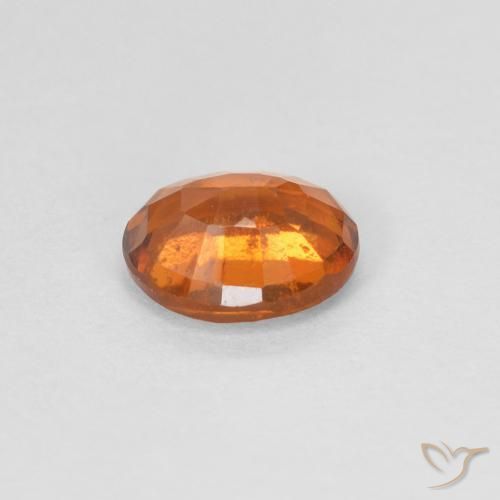 Granato hessonite Arancio Medio naturale da 0.92 ct, Ovale, VVS-VS